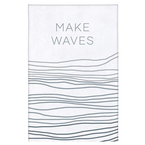 Make Waves - Large Cotton Towel with Hanging Loop
