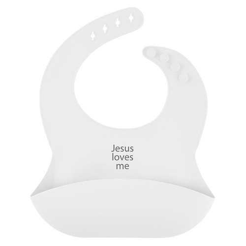 Silicone Bib - Jesus Loves me, this I know