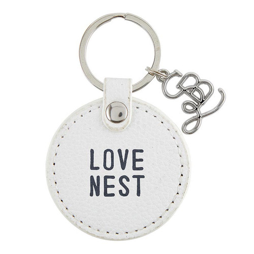 Face to Face Leather Key Tag - Love Nest