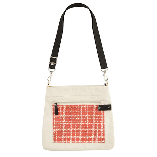 Canvas Crossbody Tote - Peace Love