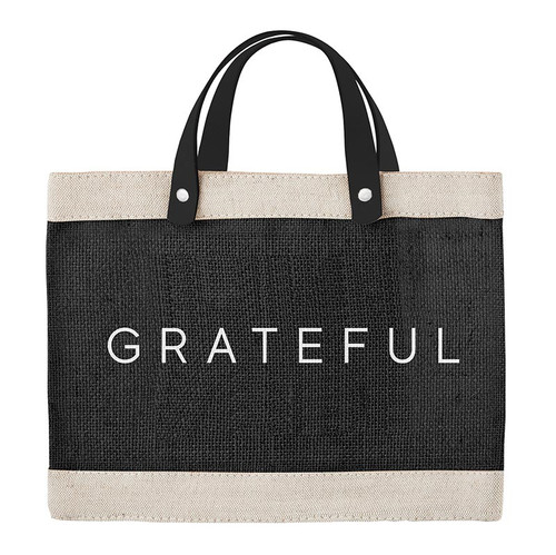 Black Mini Market Tote - Grateful