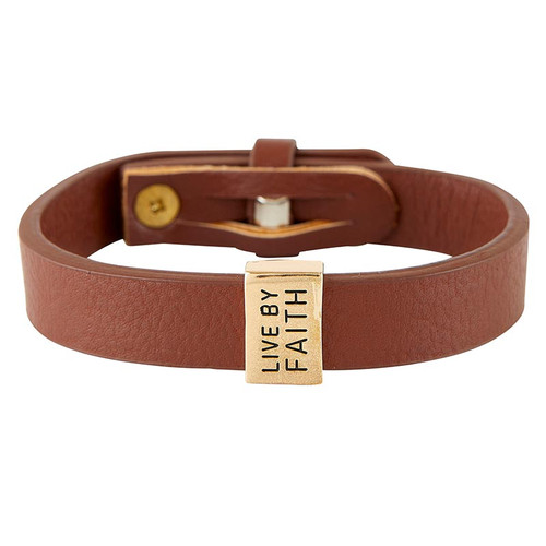 Leather Bracelet - Live By Faith