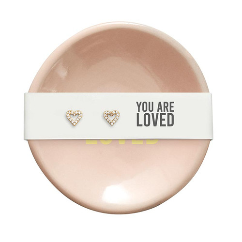 Ceramic Ring Dish & Earrings - You Are Loved