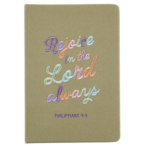 Embroidered Journal - Rejoice In The Lord