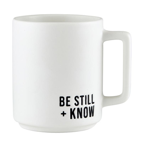 Matte Cafe Mug - Be Still + Know