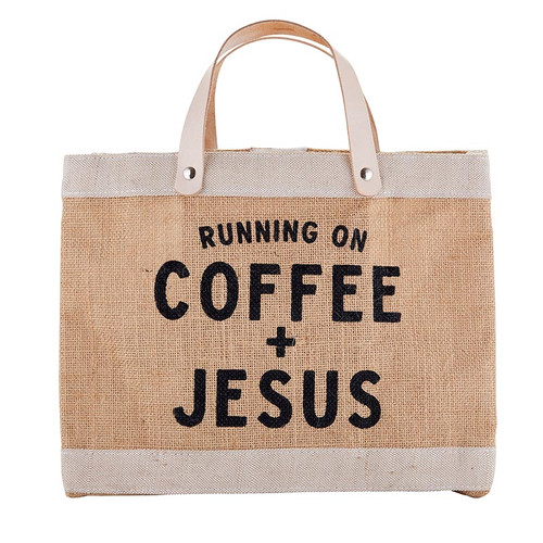 Mini Market Tote - Coffee & Jesus