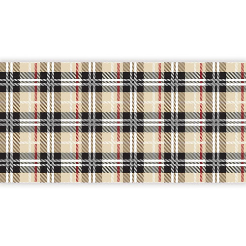 S'mores Paper Table Runner - Brown Plaid