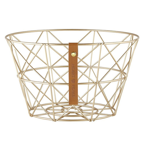 Wire Basket - Gold - Round