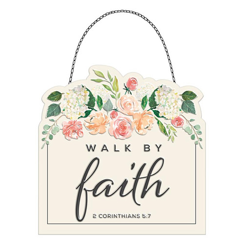 Tin Wall Decor - Walk By Faith