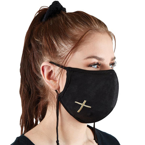 Embroidered Cross Face Mask