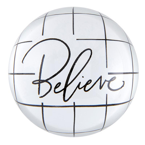 Glass Dome Paperweight - Believe