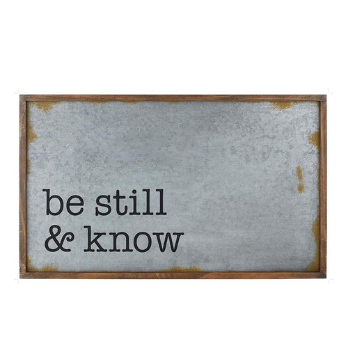 Wall Decor - Large Metal Wall Art - Inspirational - Be Still