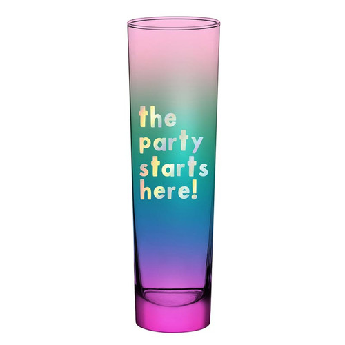 Thimblepress x Slant Flat Champagne Glass - Party Starts Here