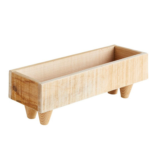 Wood planter with feet - Small