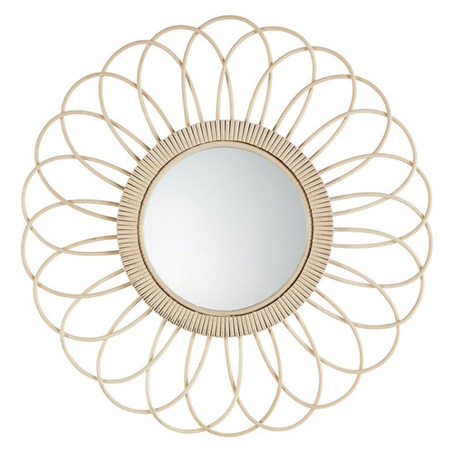 Sunburst Rattan Mirror