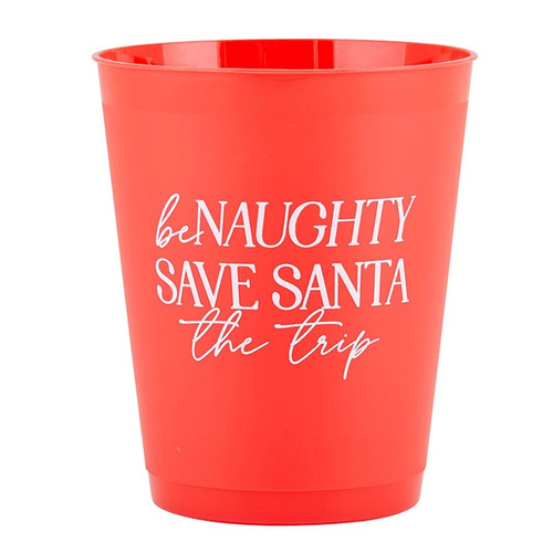 Frost Cups - Be Naughty Save Santa - 8ct