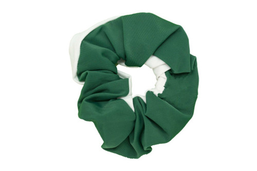 Scrunchie Single - Bottle Green/White