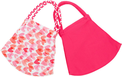 Pom Masks - Painted Hearts - 2/pk