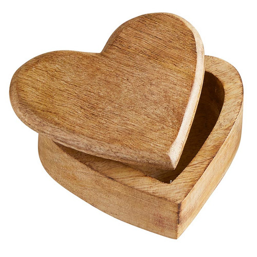 Wooden Heart Box - Small