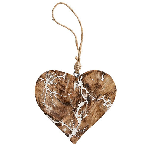 Wood Decor - Crackle Heart