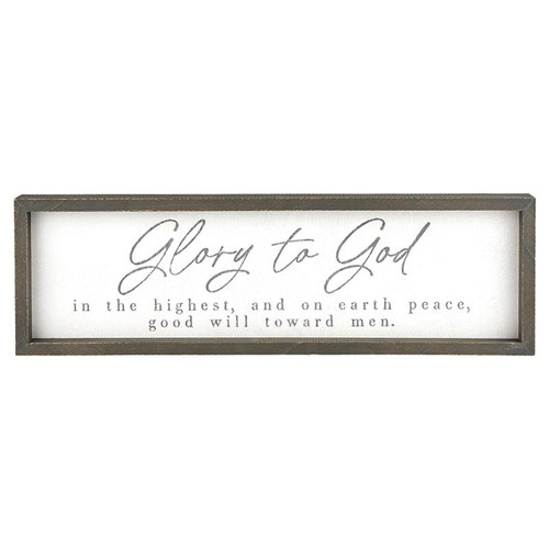 Face to Face Wood Sign - Glory to God