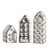 Face to Face Mercury Glass Houses - Set of 3 Face to Face Mercury Glass Houses - Set of 3