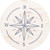 Car Coasters - Vintage Compass Rose Blue