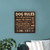 Wood Pallet - Dog Rules Paw Prints