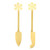 Gold Snowflake Cheese Knives - Set of 2