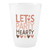 Gold Foil Frost Cups - Let's Part Hearty - Set of 8