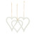 Ceramic Bisque Heart Ornaments - Set of 3