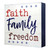 America The Beautiful Word Block -Faith Family Freedom