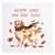 Autumn Leaves and Dogs Please Wood Block