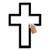 The Open Cross Collection 18" H Black Open Cross