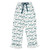 Full-Length Ruffle PJ Set With Velvet Tie - Ivory + Forest Green FALALA