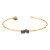 Crystal Bangle - Silver Shadow Bar