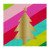 Beverage Napkins - Gold Christmas Tree