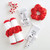 Plush Face Cloth Set - White with Red Trim