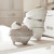 Paper-Mache Footed Bowl - White