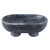 Charcoal Marble Footed Bowl - Medium