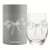 Stemless Wine Glass - Silver Bow