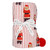 Santa Bear Plush Blanket - Red Stripes