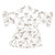 Ruffled Satin Robe - White + Flax Bows