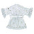 Ruffled Satin Robe - Spa Blue + White Bows