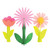 Acrylic Decoration - Kailo Flower - Pink - Set of 3