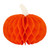 Honeycomb Decoration - Orange Pumpkin - Set of 2