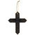 11" Hanging Wood Cross - Black