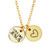 Double Coin Necklace - Heart