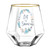 Beveled Wine Glass - Let Snow