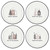 Holiday Appetizer Plates - Merry + Bright - Set of 4
